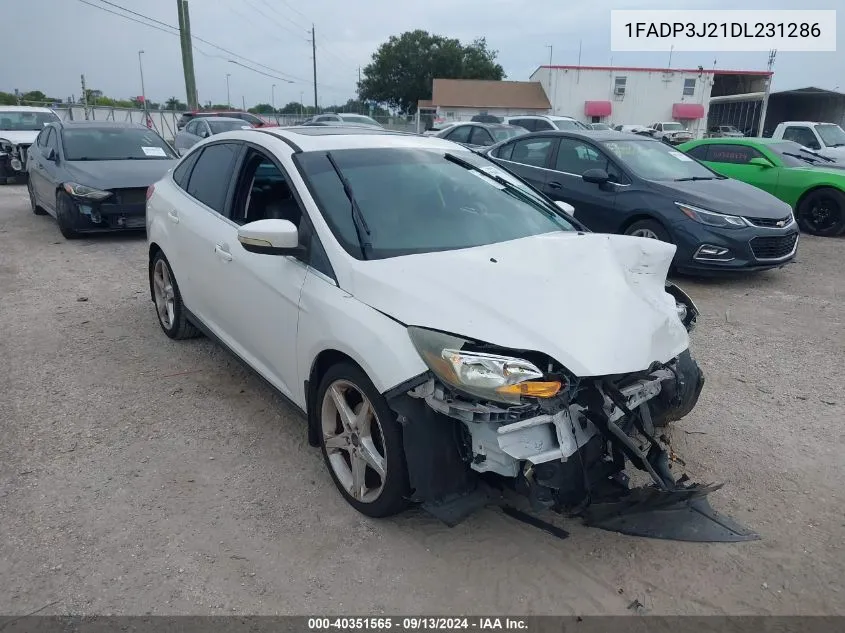 2013 Ford Focus Titanium VIN: 1FADP3J21DL231286 Lot: 40351565