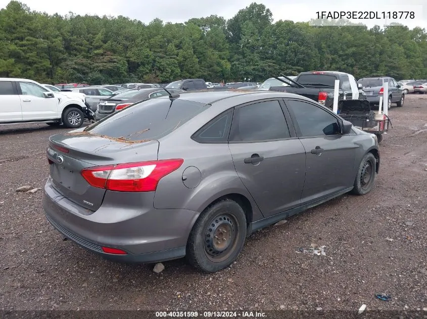 1FADP3E22DL118778 2013 Ford Focus