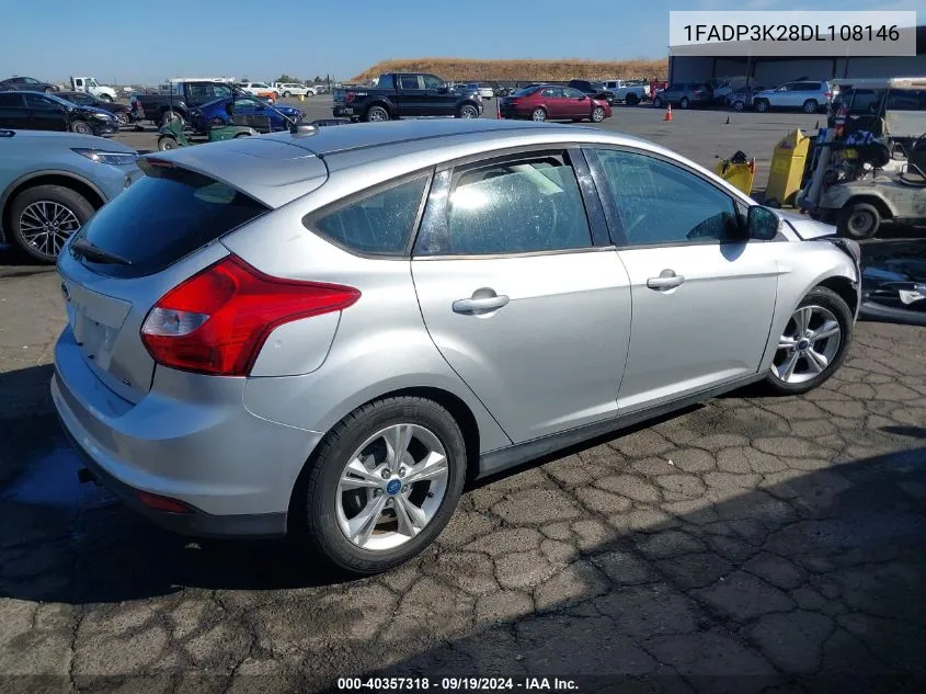 2013 Ford Focus Se VIN: 1FADP3K28DL108146 Lot: 40357318