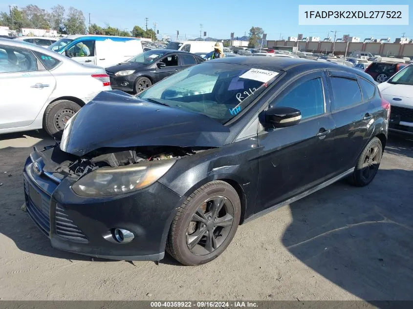 2013 Ford Focus Se VIN: 1FADP3K2XDL277522 Lot: 40359922