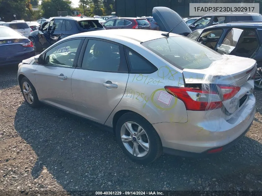 2013 Ford Focus Se VIN: 1FADP3F23DL302917 Lot: 40361229