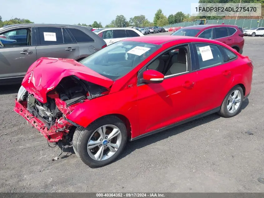 2013 Ford Focus Se VIN: 1FADP3F24DL275470 Lot: 40364352