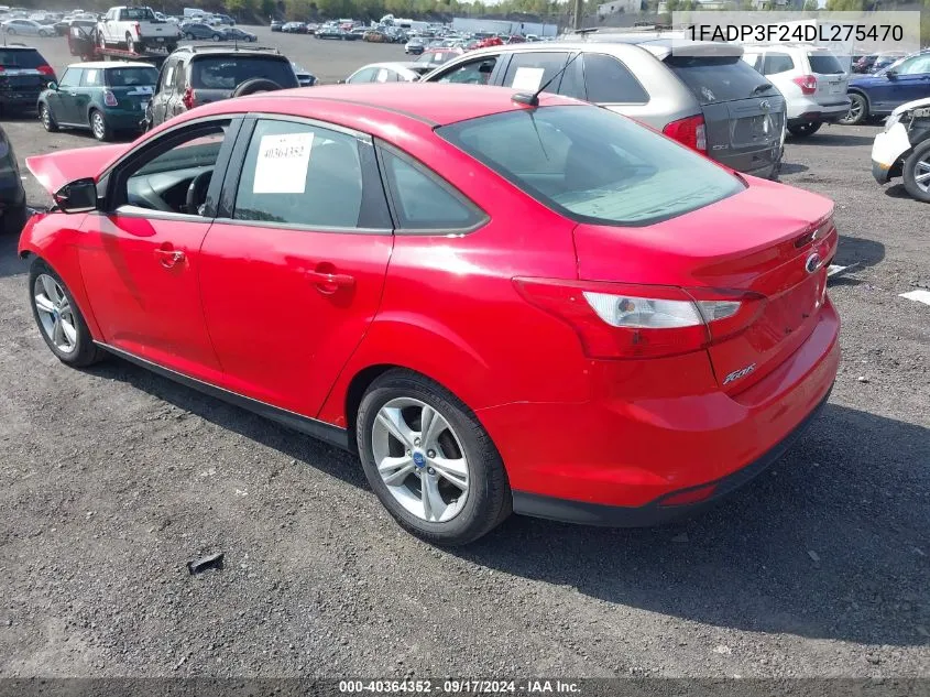 2013 Ford Focus Se VIN: 1FADP3F24DL275470 Lot: 40364352