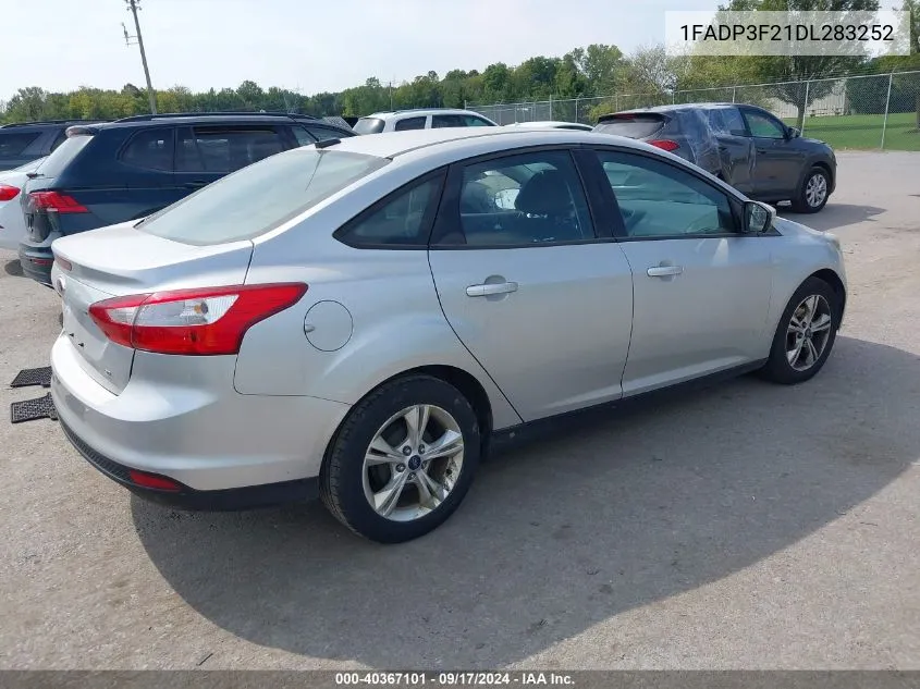 2013 Ford Focus Se VIN: 1FADP3F21DL283252 Lot: 40367101