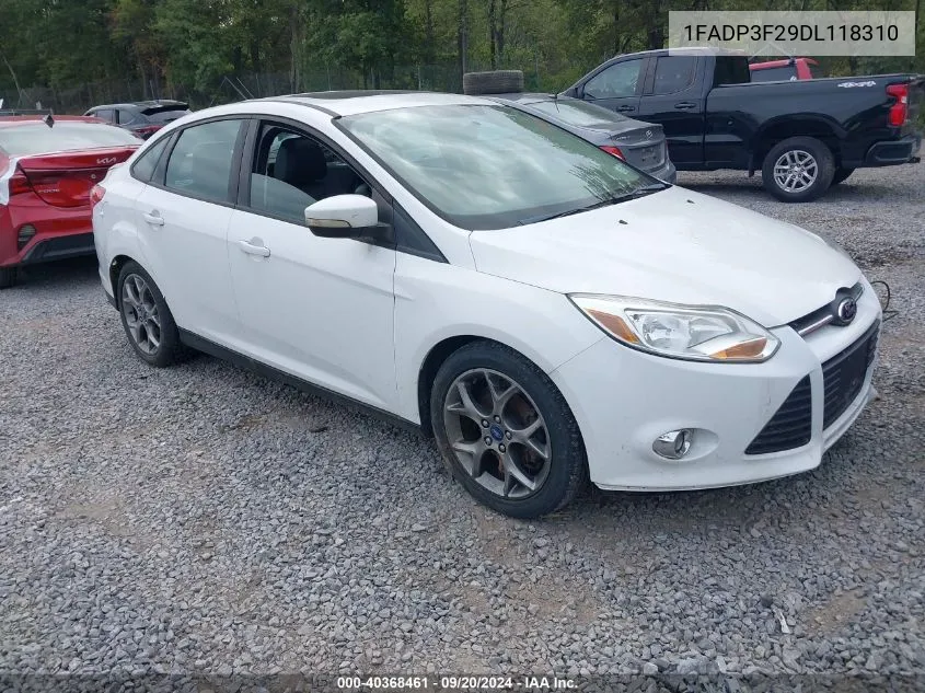 2013 Ford Focus Se VIN: 1FADP3F29DL118310 Lot: 40368461