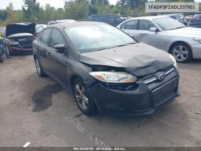 2013 Ford Focus Se VIN: 1FADP3F2XDL257961 Lot: 40369759