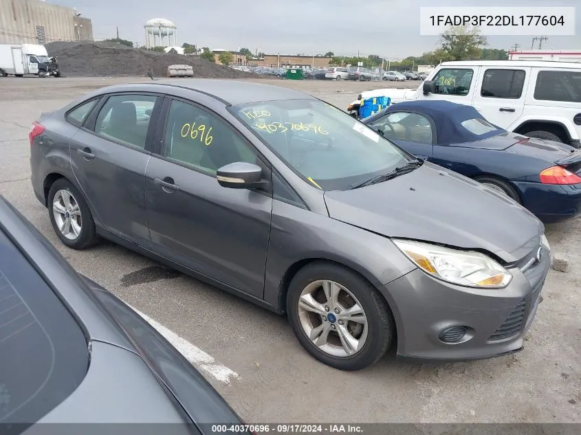 2013 Ford Focus Se VIN: 1FADP3F22DL177604 Lot: 40370696