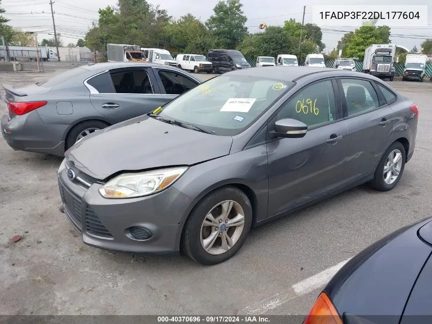 2013 Ford Focus Se VIN: 1FADP3F22DL177604 Lot: 40370696