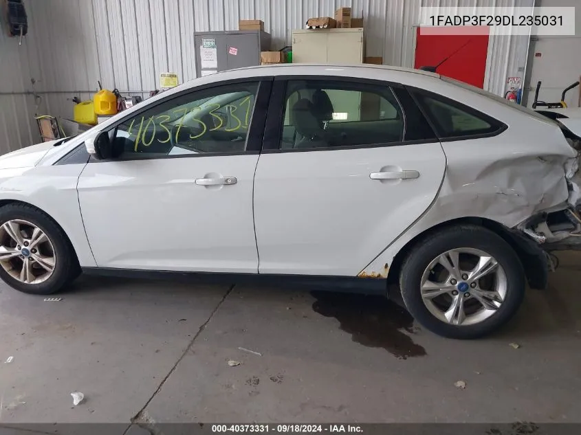 2013 Ford Focus Se VIN: 1FADP3F29DL235031 Lot: 40373331