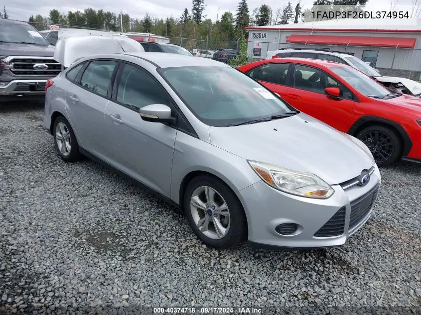 2013 Ford Focus Se VIN: 1FADP3F26DL374954 Lot: 40374718