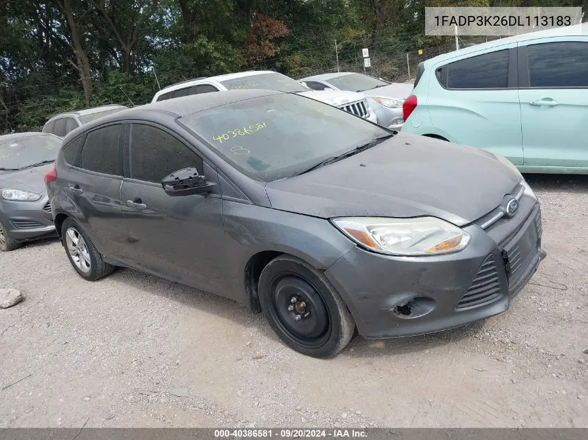 2013 Ford Focus Se VIN: 1FADP3K26DL113183 Lot: 40386581