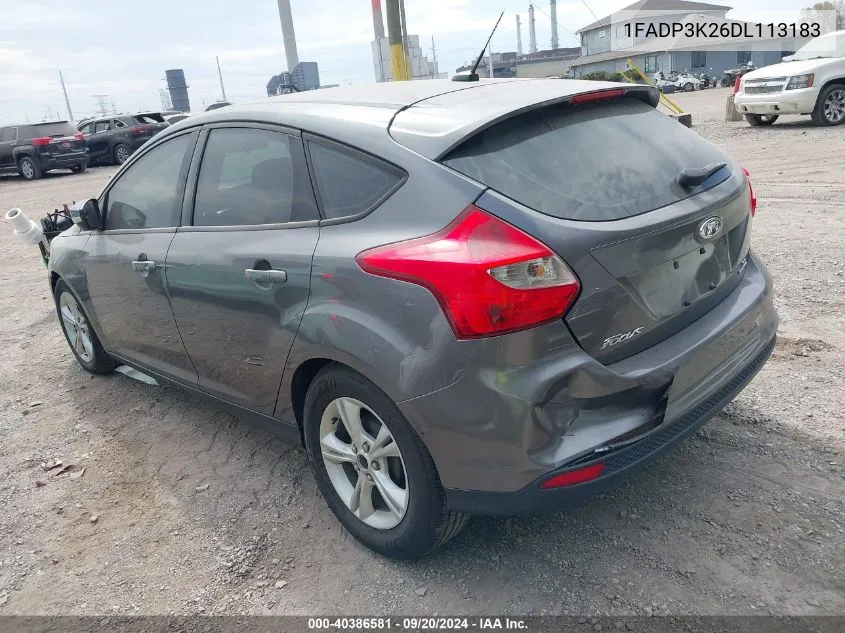 2013 Ford Focus Se VIN: 1FADP3K26DL113183 Lot: 40386581