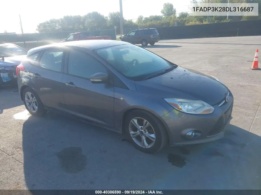 2013 Ford Focus Se VIN: 1FADP3K28DL316687 Lot: 40386590