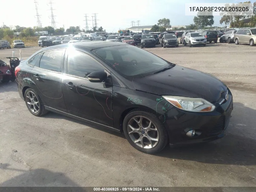 2013 Ford Focus Se VIN: 1FADP3F29DL205205 Lot: 40386925