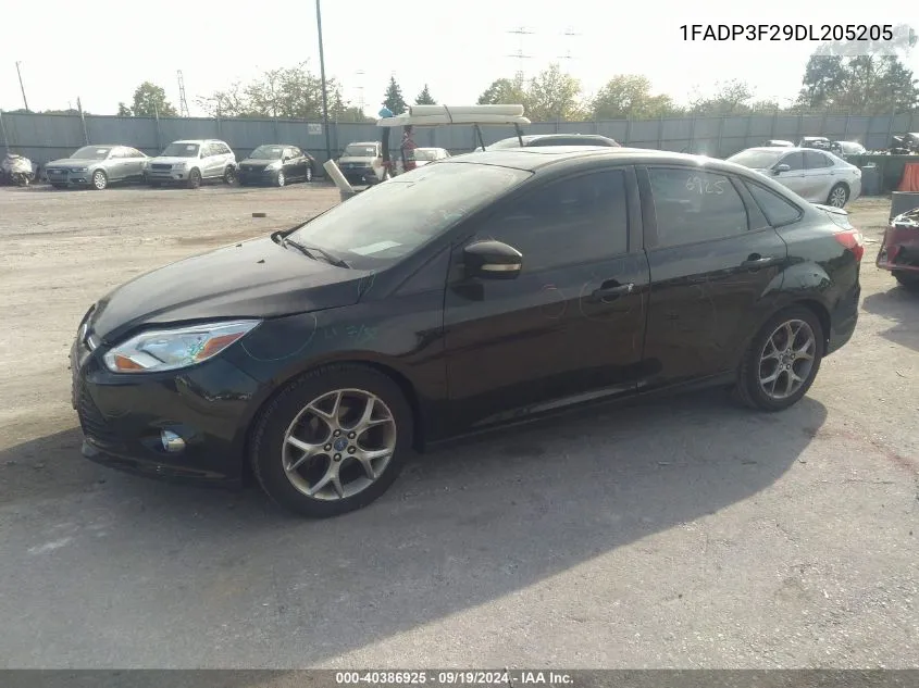 2013 Ford Focus Se VIN: 1FADP3F29DL205205 Lot: 40386925