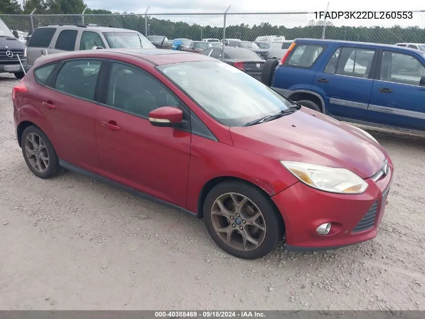 2013 Ford Focus Se VIN: 1FADP3K22DL260553 Lot: 40388469