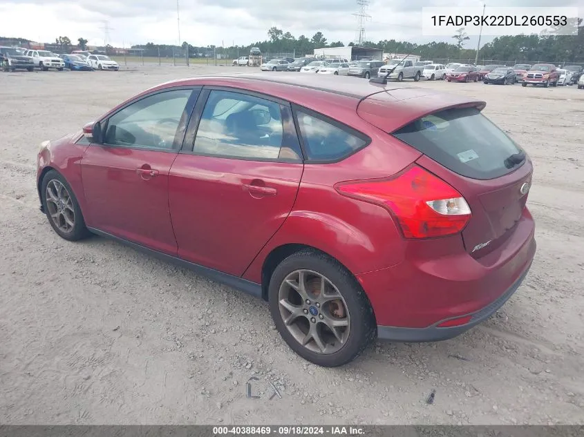 2013 Ford Focus Se VIN: 1FADP3K22DL260553 Lot: 40388469