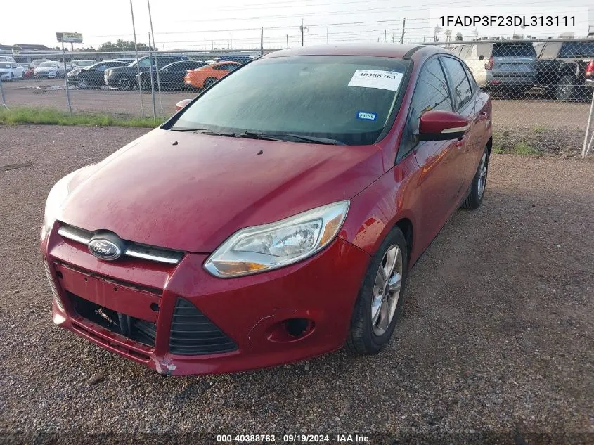 2013 Ford Focus Se VIN: 1FADP3F23DL313111 Lot: 40388763