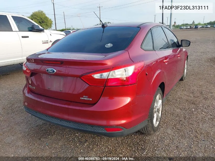 2013 Ford Focus Se VIN: 1FADP3F23DL313111 Lot: 40388763