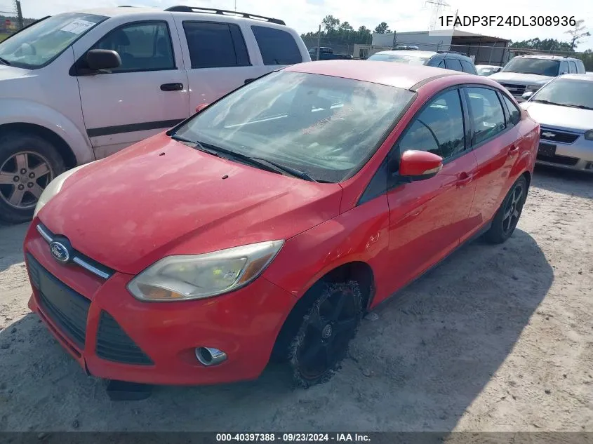 2013 Ford Focus Se VIN: 1FADP3F24DL308936 Lot: 40397388