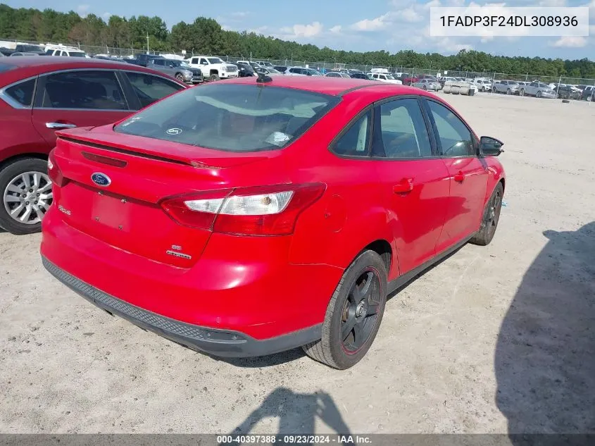 2013 Ford Focus Se VIN: 1FADP3F24DL308936 Lot: 40397388