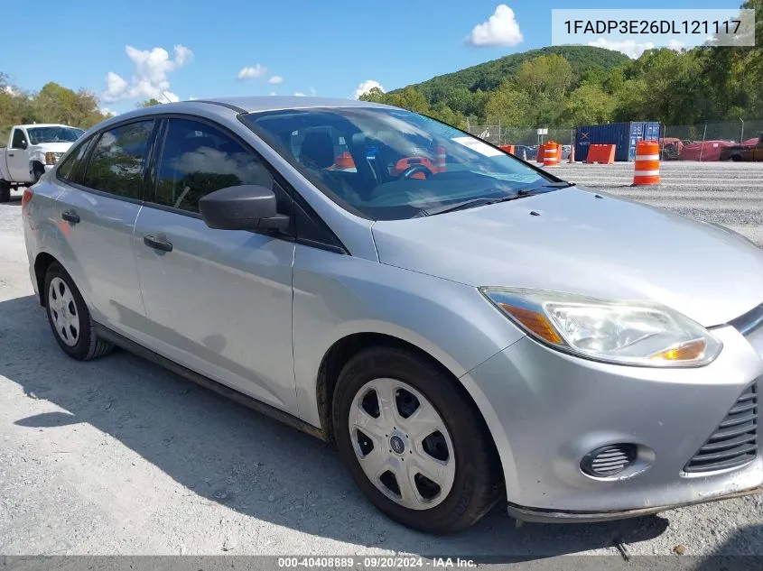 2013 Ford Focus VIN: 1FADP3E26DL121117 Lot: 40408889