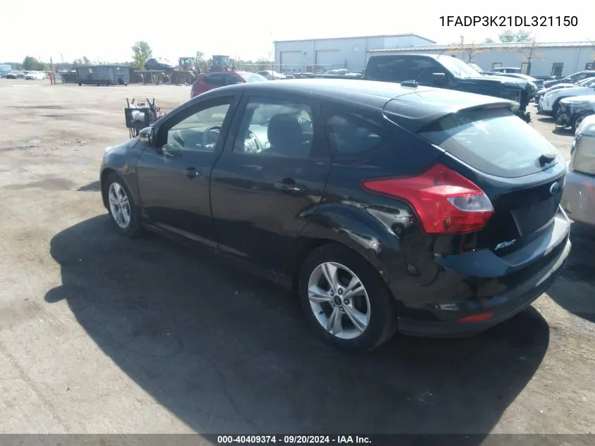 2013 Ford Focus Se VIN: 1FADP3K21DL321150 Lot: 40409374