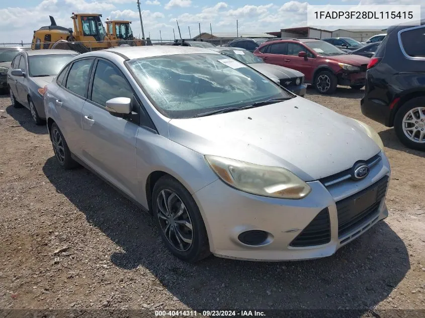 2013 Ford Focus Se VIN: 1FADP3F28DL115415 Lot: 40414311