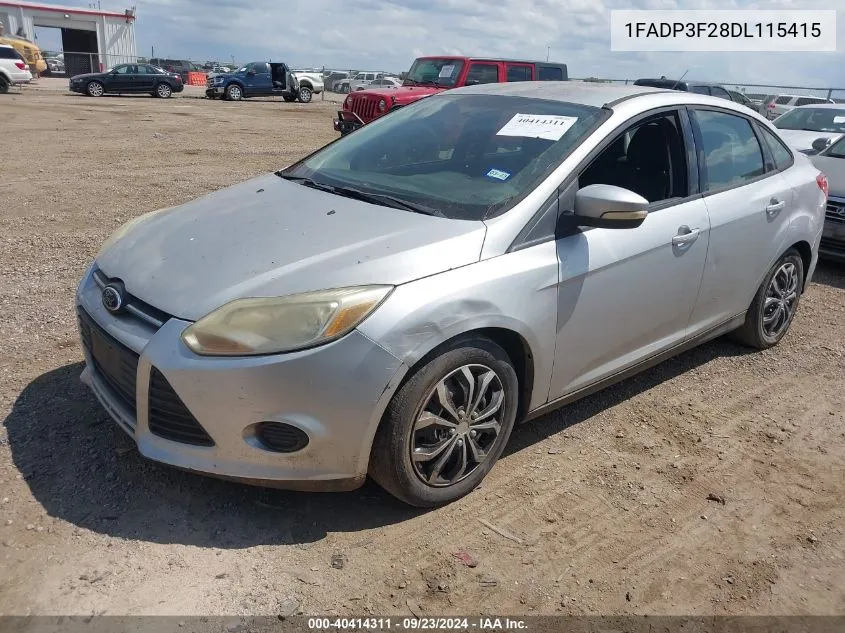 2013 Ford Focus Se VIN: 1FADP3F28DL115415 Lot: 40414311