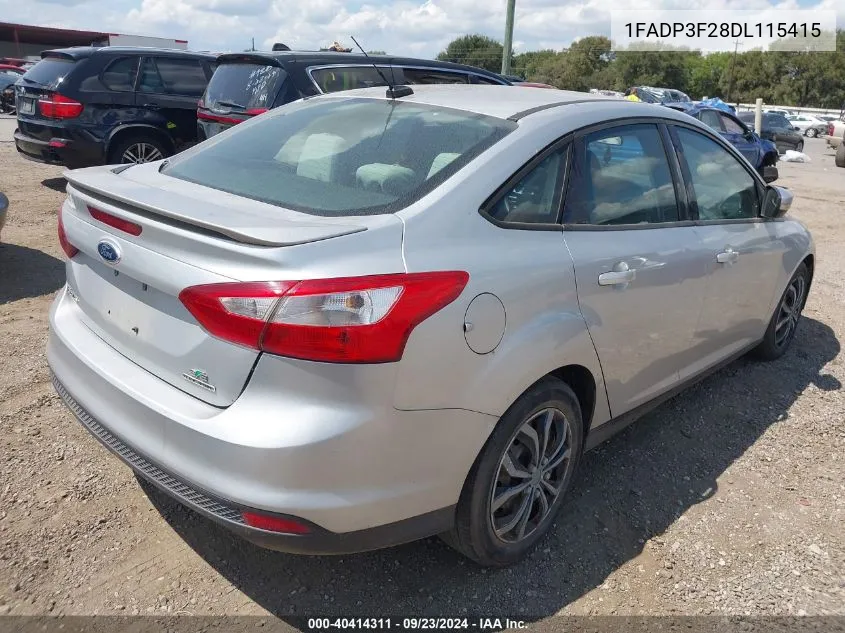 2013 Ford Focus Se VIN: 1FADP3F28DL115415 Lot: 40414311