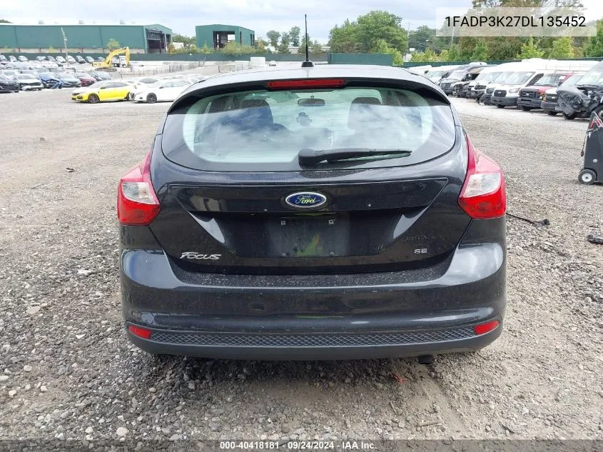 2013 Ford Focus Se VIN: 1FADP3K27DL135452 Lot: 40418181