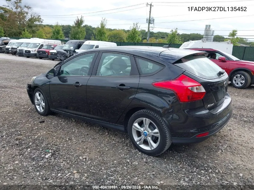 2013 Ford Focus Se VIN: 1FADP3K27DL135452 Lot: 40418181