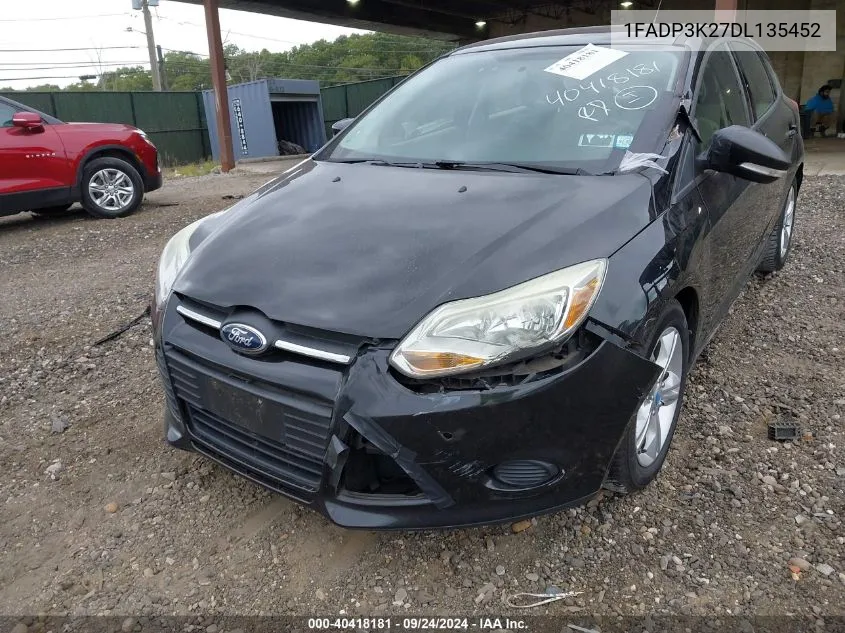 2013 Ford Focus Se VIN: 1FADP3K27DL135452 Lot: 40418181