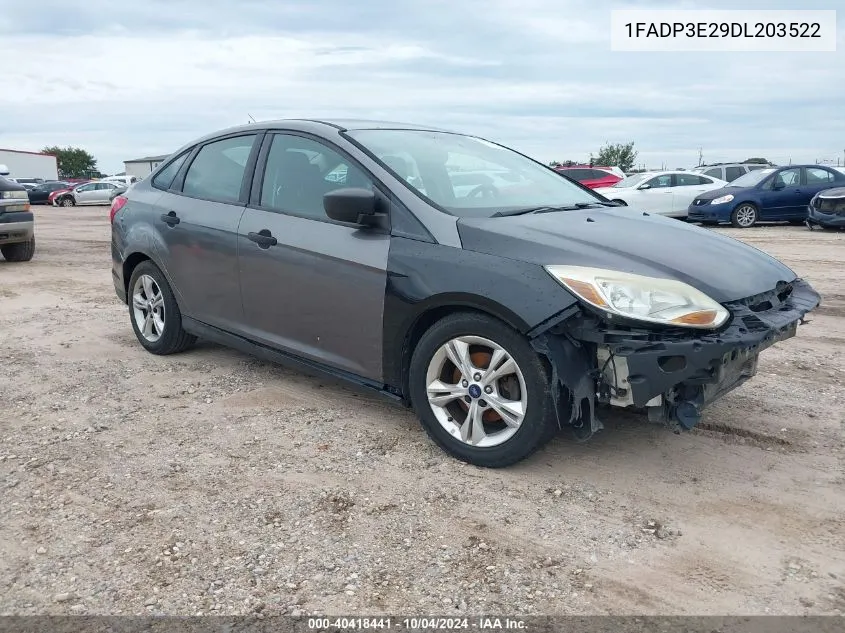 2013 Ford Focus VIN: 1FADP3E29DL203522 Lot: 40418441