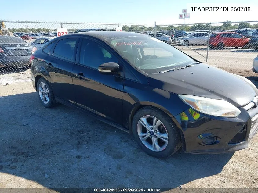 2013 Ford Focus Se VIN: 1FADP3F24DL260788 Lot: 40424135