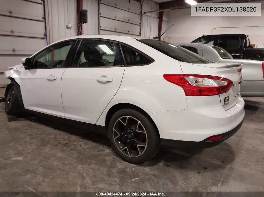 2013 Ford Focus Se VIN: 1FADP3F2XDL138520 Lot: 40424474