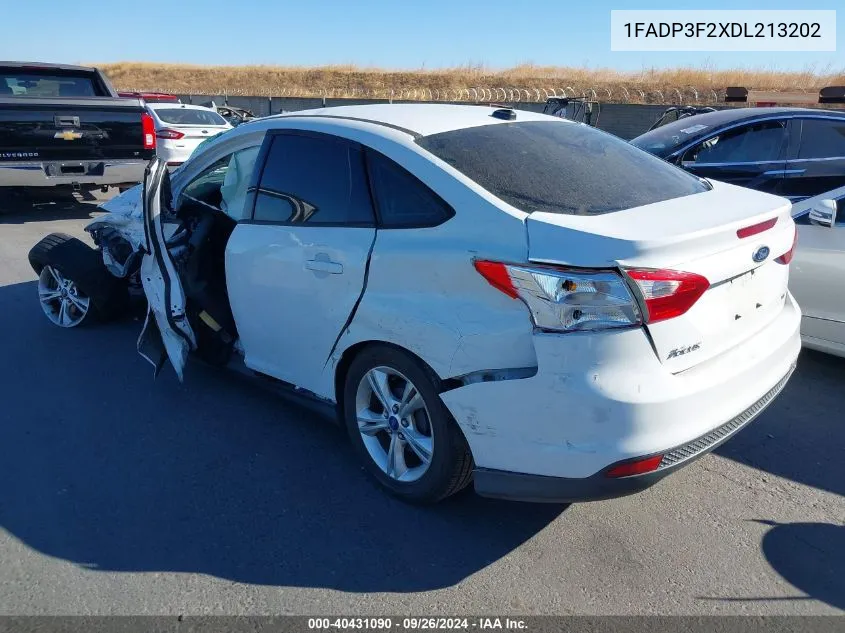 2013 Ford Focus Se VIN: 1FADP3F2XDL213202 Lot: 40431090