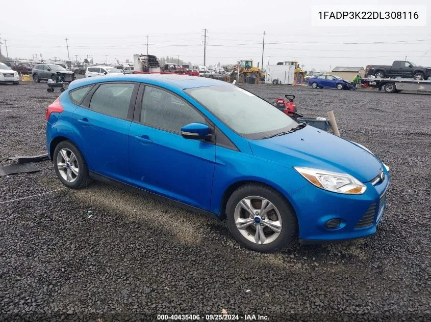 2013 Ford Focus Se VIN: 1FADP3K22DL308116 Lot: 40435406