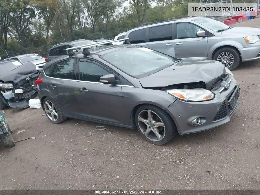 2013 Ford Focus Titanium VIN: 1FADP3N27DL103435 Lot: 40436277