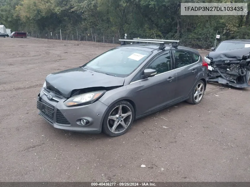 2013 Ford Focus Titanium VIN: 1FADP3N27DL103435 Lot: 40436277