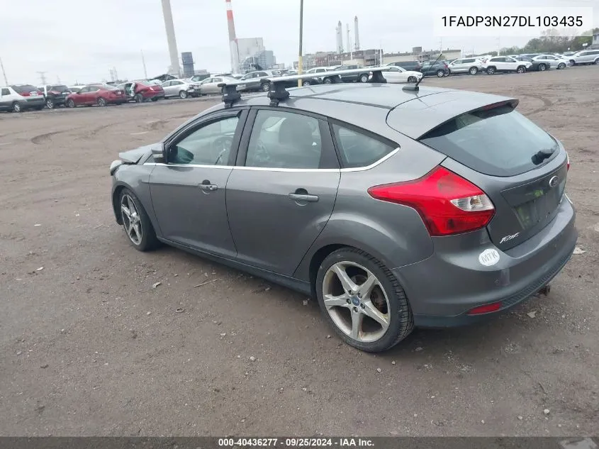 2013 Ford Focus Titanium VIN: 1FADP3N27DL103435 Lot: 40436277