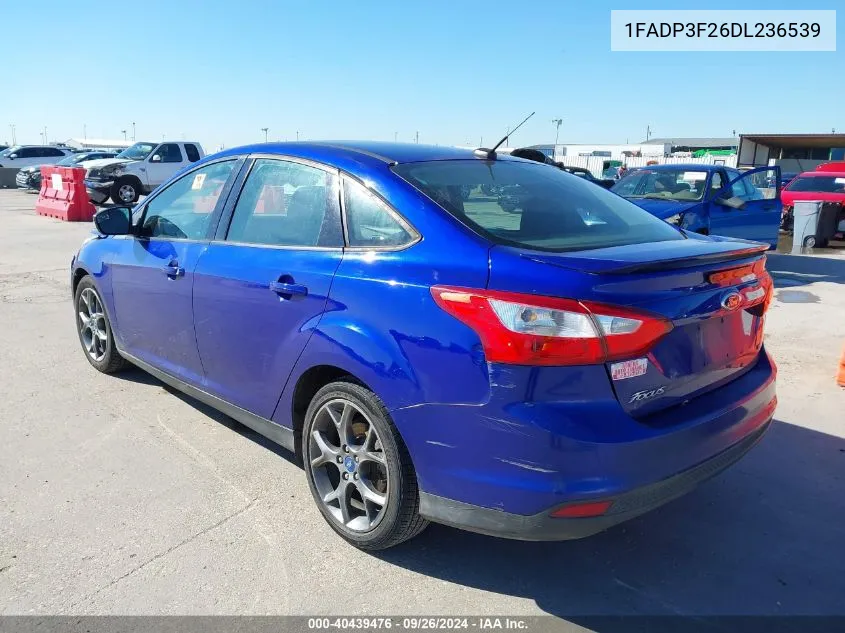 2013 Ford Focus Se VIN: 1FADP3F26DL236539 Lot: 40439476