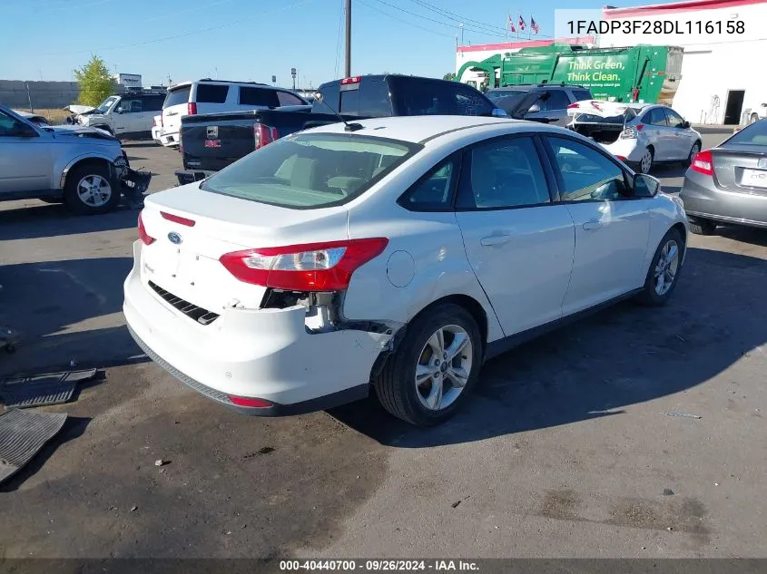 2013 Ford Focus Se VIN: 1FADP3F28DL116158 Lot: 40440700