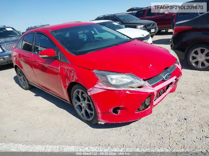 2013 Ford Focus Se VIN: 1FADP3F29DL209870 Lot: 40443122