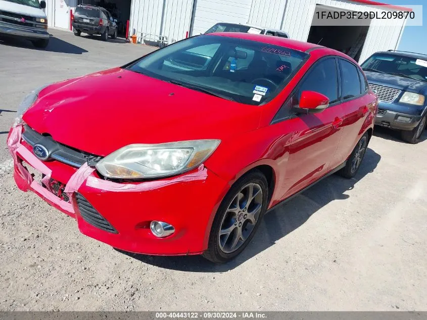 2013 Ford Focus Se VIN: 1FADP3F29DL209870 Lot: 40443122