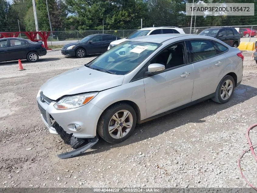 2013 Ford Focus Se VIN: 1FADP3F20DL155472 Lot: 40444228