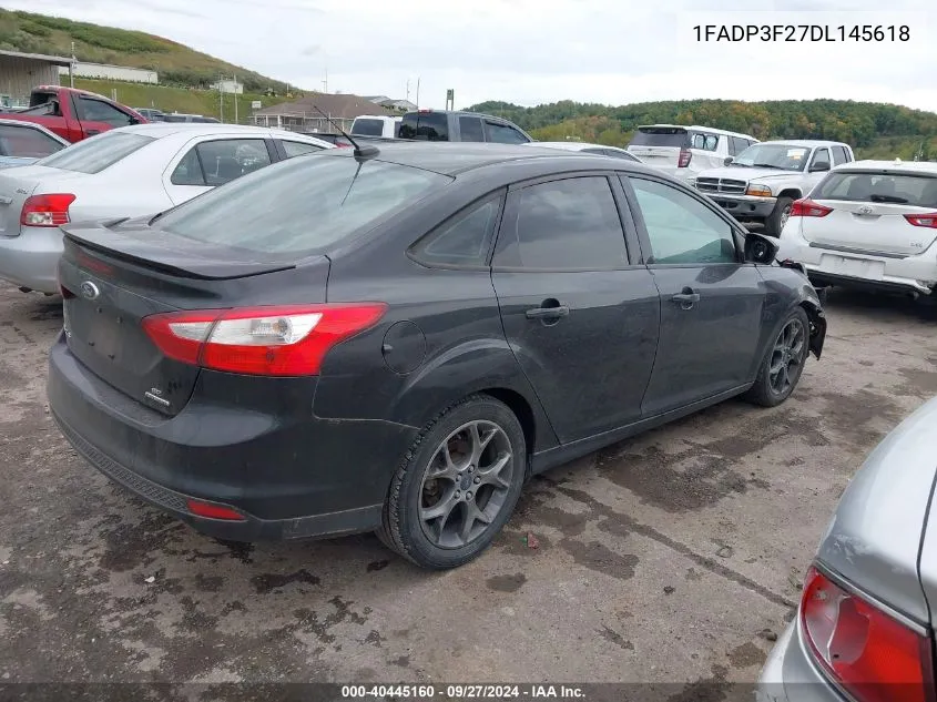 2013 Ford Focus Se VIN: 1FADP3F27DL145618 Lot: 40445160