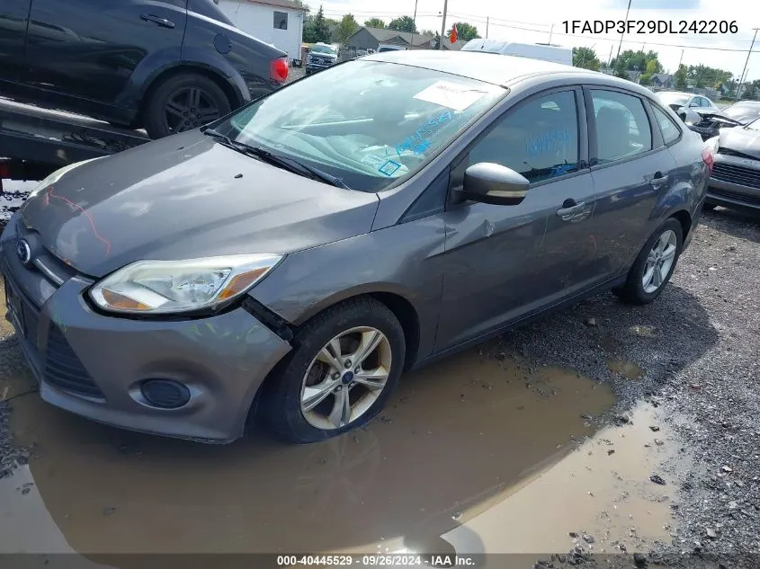 2013 Ford Focus Se VIN: 1FADP3F29DL242206 Lot: 40445529