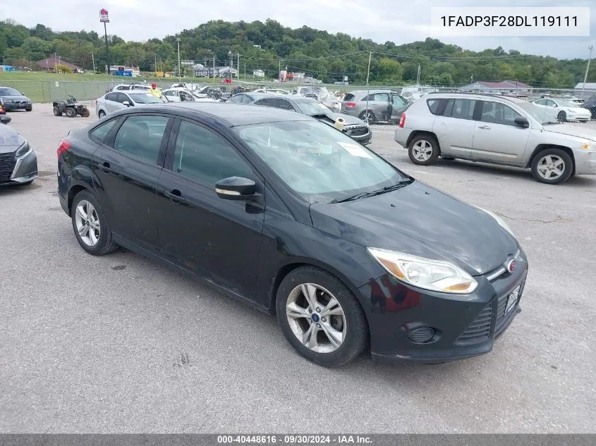 2013 Ford Focus Se VIN: 1FADP3F28DL119111 Lot: 40448616