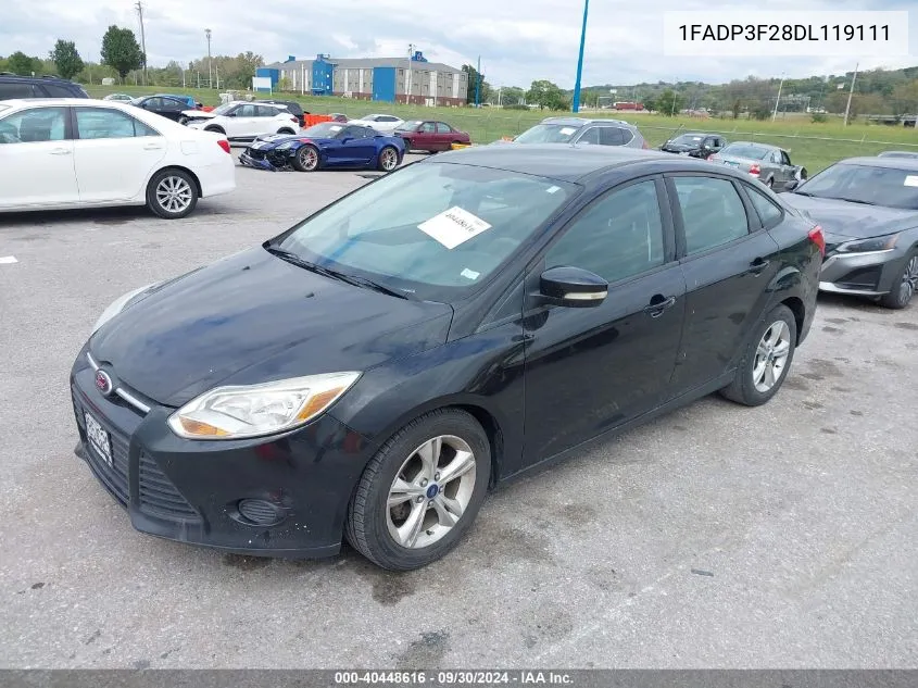 2013 Ford Focus Se VIN: 1FADP3F28DL119111 Lot: 40448616